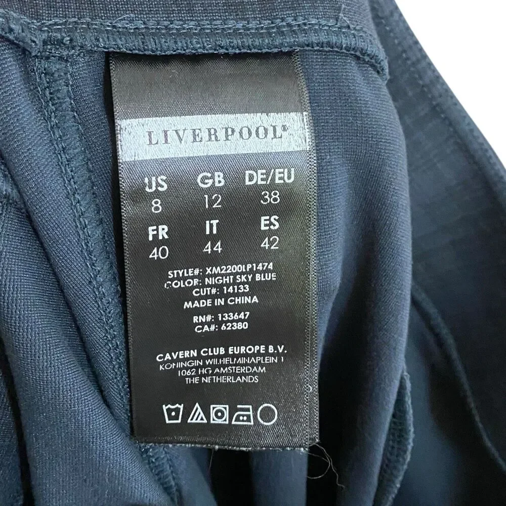 Liverpool Los Angeles Pants Womens 8-29 Kennedy Plaid Preppy Stretch Academia
